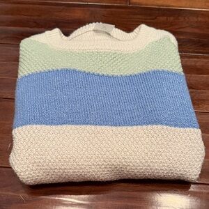 Abercrombie Kids Striped Sweater - Cream, Blue, Green